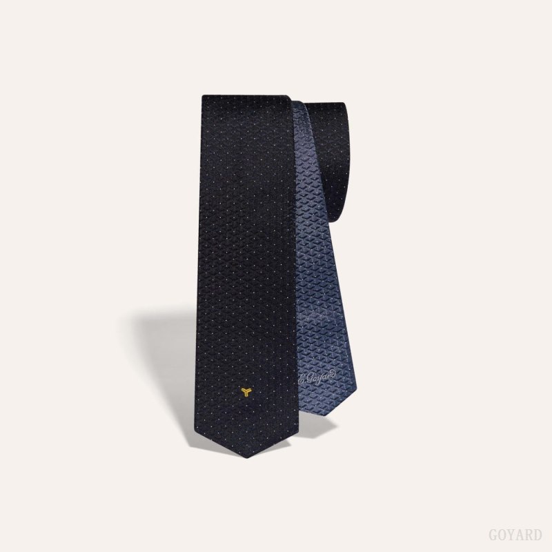 Goyard Eldredge Bicolore tie Slips Marineblå Blå | GY-WXA7857