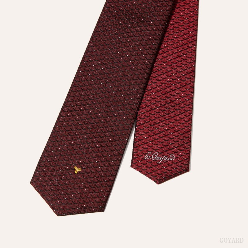 Goyard Eldredge Bicolore tie Slips Mørke Rød Rød | GY-YUO0689