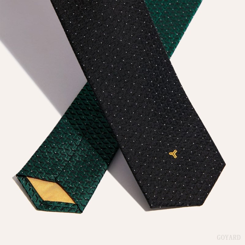 Goyard Eldredge Bicolore tie Slips Svarte Grønn | GY-LTC5157