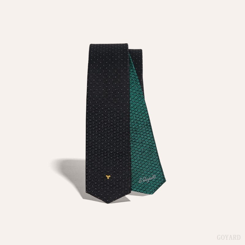 Goyard Eldredge Bicolore tie Slips Svarte Grønn | GY-LTC5157