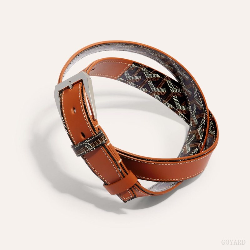 Goyard FREGATE BELT Belte Svarte Brune | GY-LZM4043