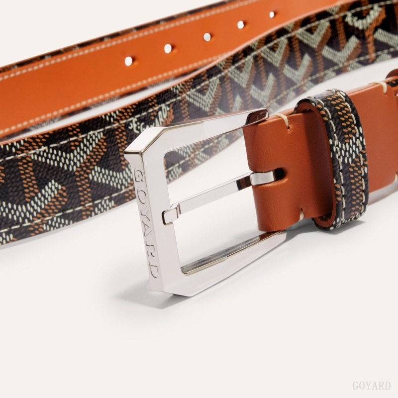 Goyard FREGATE BELT Belte Svarte Brune | GY-LZM4043
