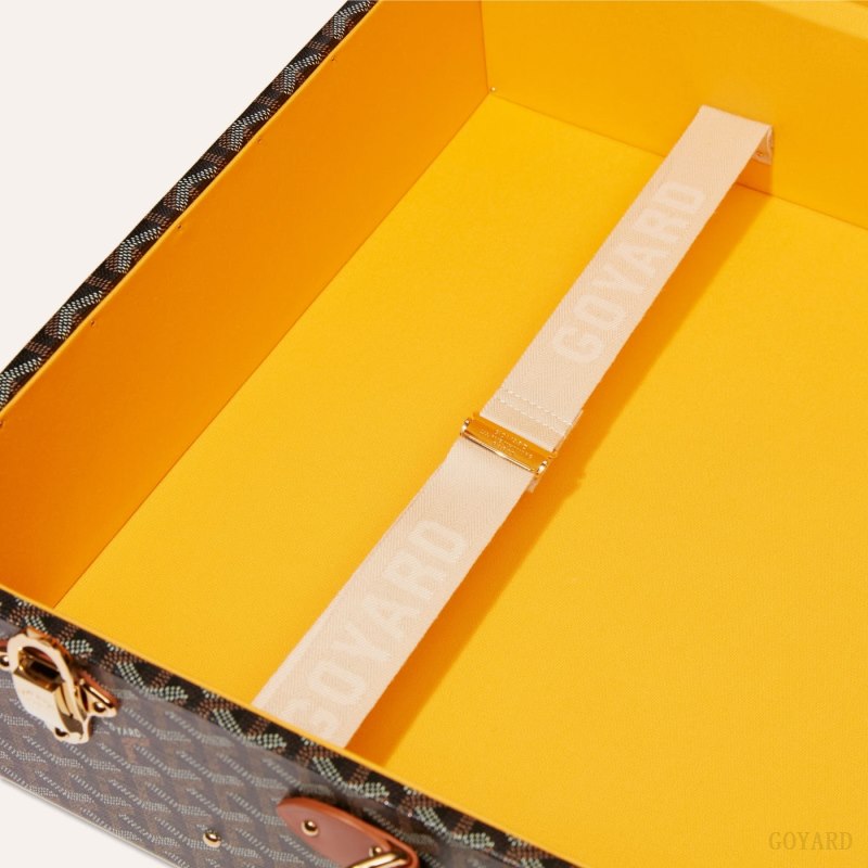 Goyard GRAND HÔTEL 50 CASE Koffert Svarte Brune | GY-XAP3364
