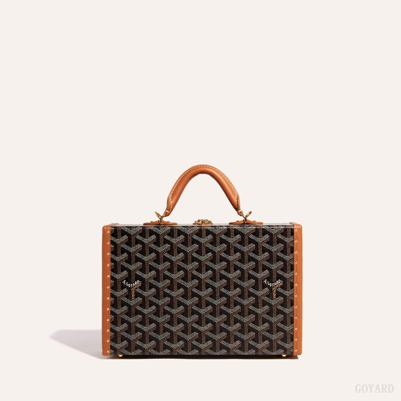 Goyard Grand Hôtel Trunk Bag Skulderveske Svarte Brune | GY-BPN7414