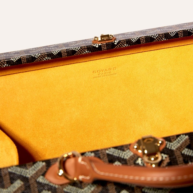 Goyard Grand Hôtel Trunk Bag Skulderveske Svarte Brune | GY-BPN7414
