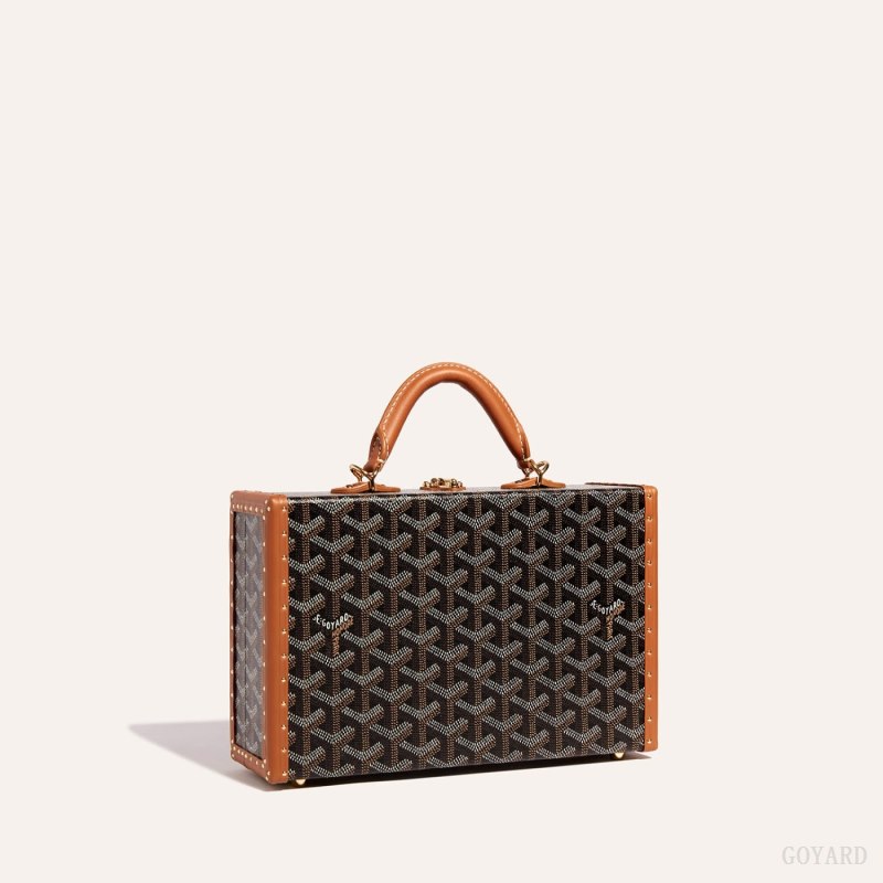Goyard Grand Hôtel Trunk Bag Skulderveske Svarte Brune | GY-BPN7414