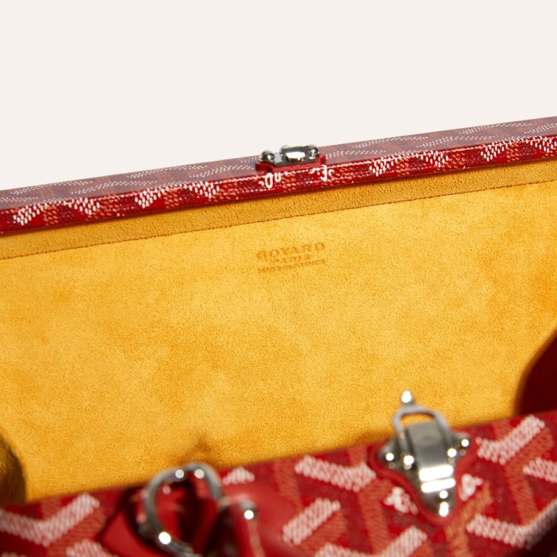 Goyard Grand Hôtel Trunk Bag Skulderveske Rød | GY-BUQ1782
