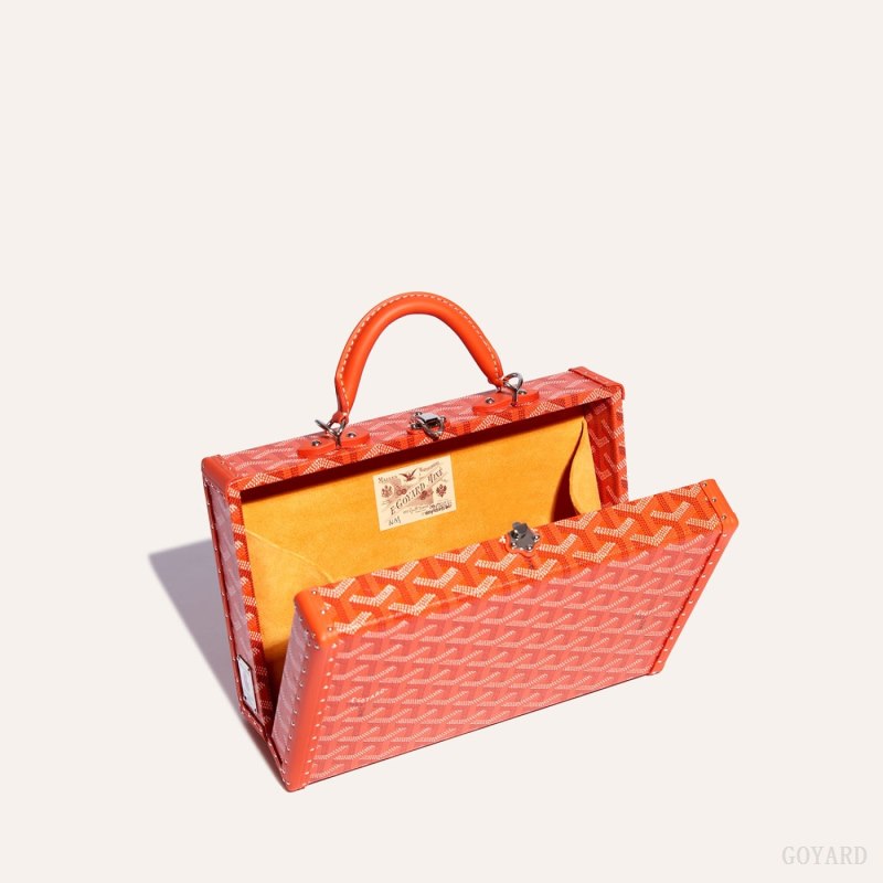 Goyard Grand Hôtel Trunk Bag Skulderveske Oransje | GY-GNF4268