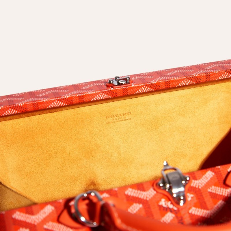 Goyard Grand Hôtel Trunk Bag Skulderveske Oransje | GY-GNF4268