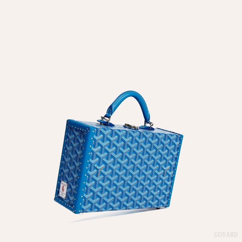 Goyard Grand Hôtel Trunk Bag Skulderveske Blå | GY-CVE8128