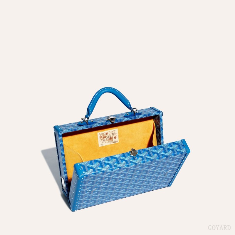 Goyard Grand Hôtel Trunk Bag Skulderveske Blå | GY-CVE8128