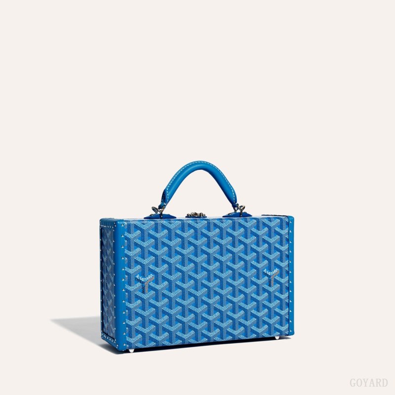 Goyard Grand Hôtel Trunk Bag Skulderveske Blå | GY-CVE8128