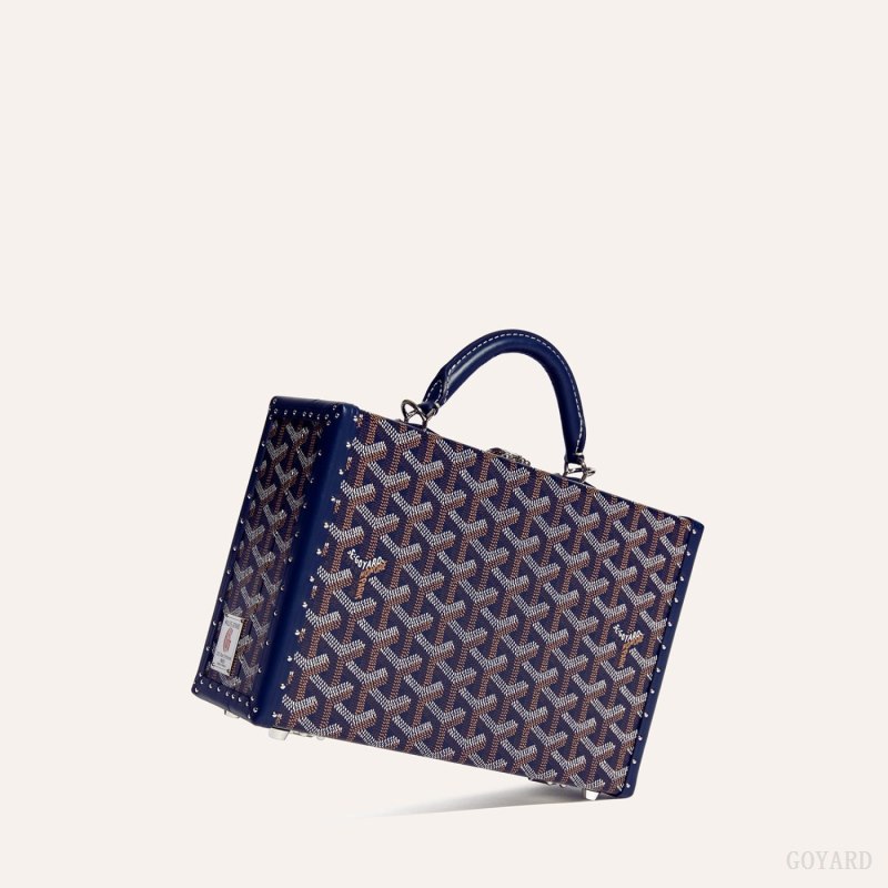 Goyard Grand Hôtel Trunk Bag Skulderveske Marineblå Blå | GY-HOA7934