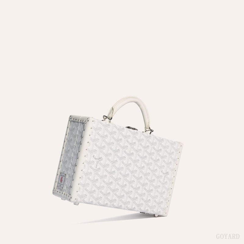 Goyard Grand Hôtel Trunk Bag Skulderveske Hvite | GY-LCN1454