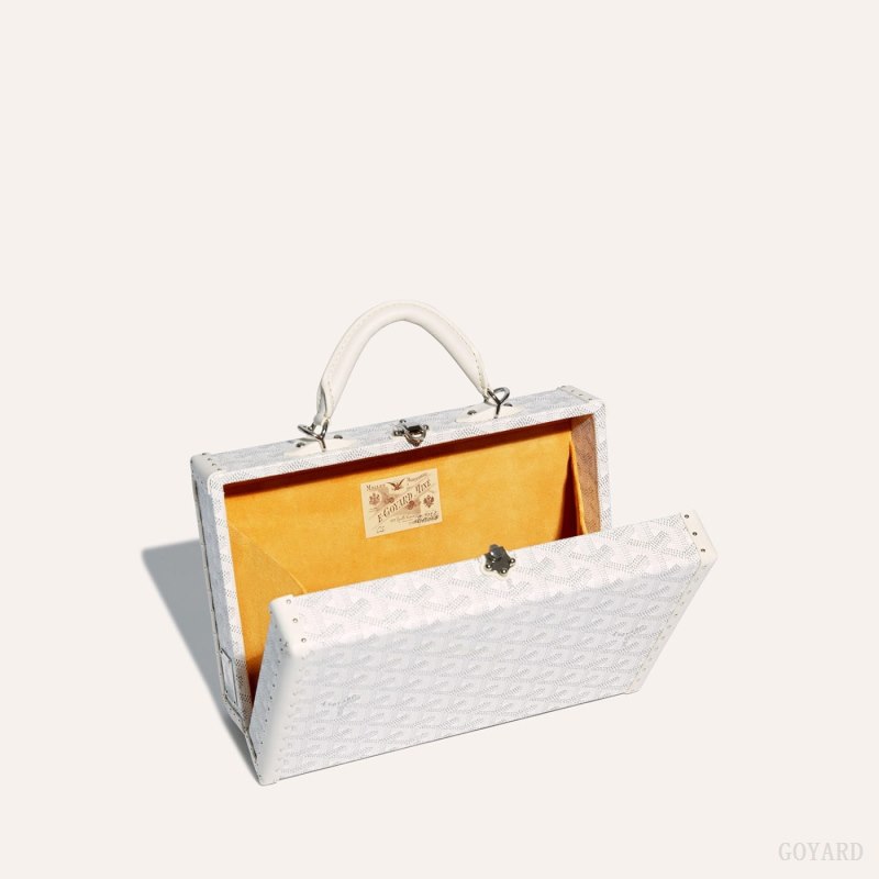 Goyard Grand Hôtel Trunk Bag Skulderveske Hvite | GY-LCN1454