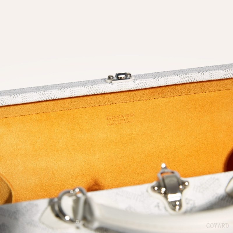 Goyard Grand Hôtel Trunk Bag Skulderveske Hvite | GY-LCN1454