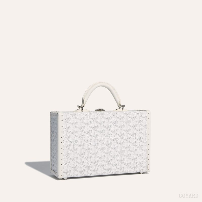 Goyard Grand Hôtel Trunk Bag Skulderveske Hvite | GY-LCN1454