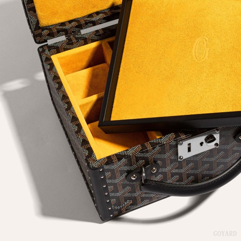 Goyard JOUX 6 WATCH CASE Boxes Svarte | GY-GJU0515