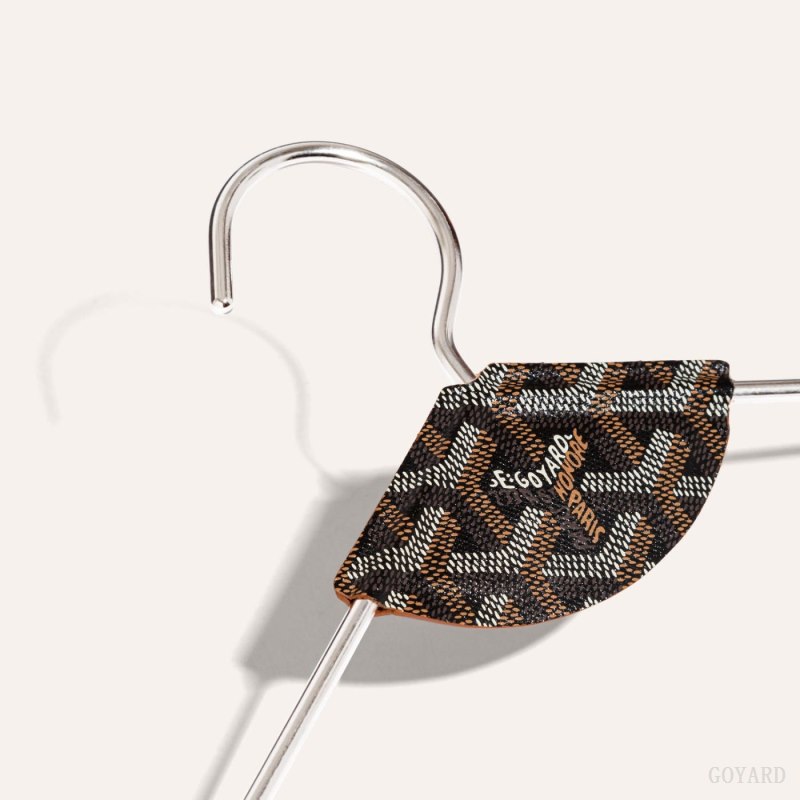 Goyard LIVRÉE PAIR OF HANGERS Accessories Svarte Brune | GY-PES7694