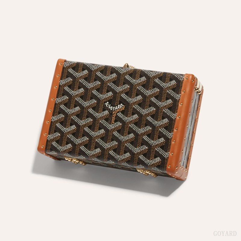 Goyard MINAUDIÈRE TRUNK BAG Mini Vesker Svarte Brune | GY-EFY5341