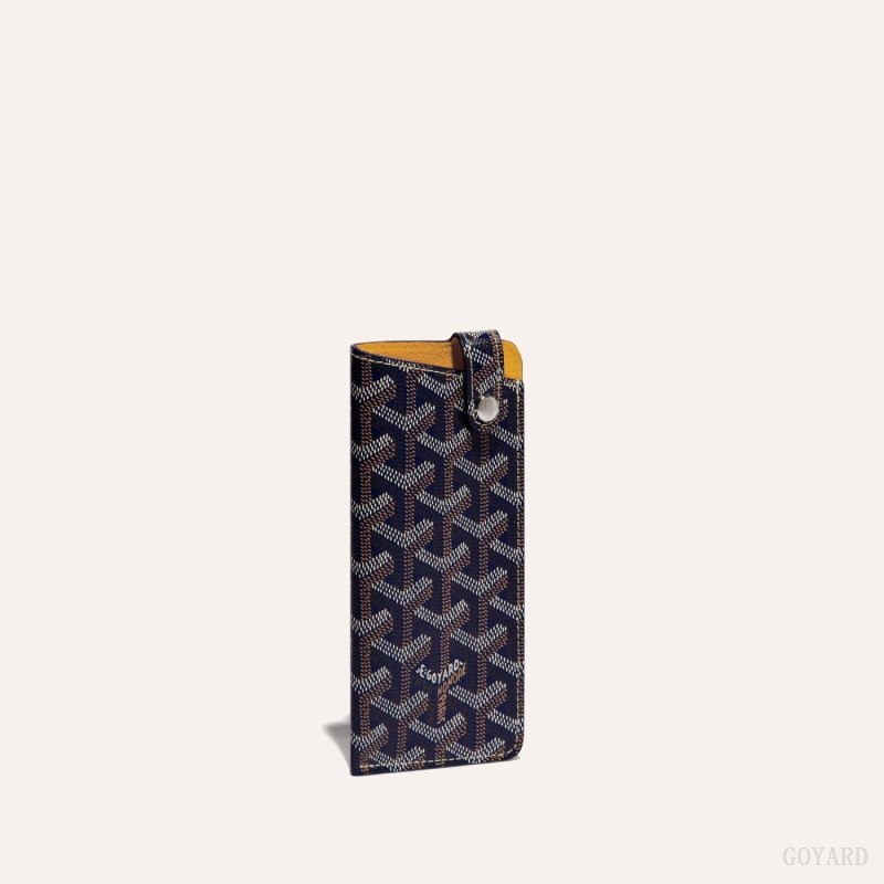 Goyard MONTMARTRE PM GLASSES CASE Etui Veske Marineblå Blå | GY-TGM3944