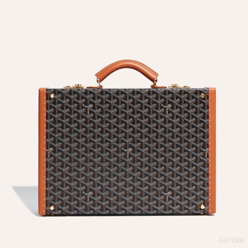 Goyard Manoir PM Document Case Bagasjepose Svarte Brune | GY-CDE5351