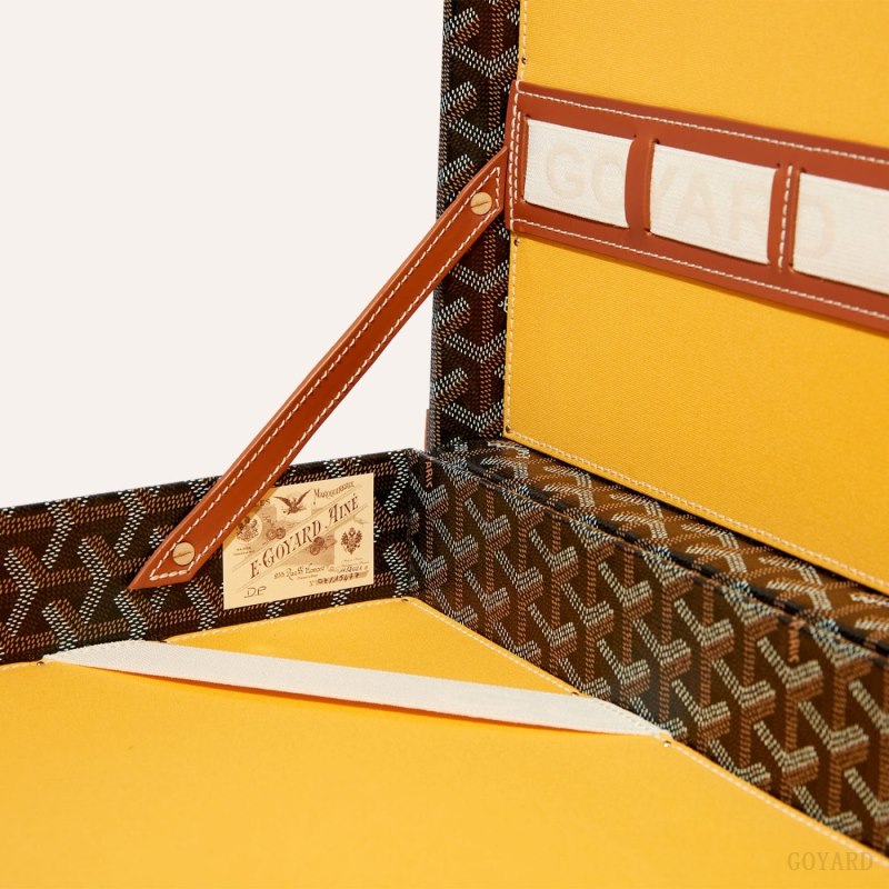 Goyard Manoir PM Document Case Bagasjepose Svarte Brune | GY-CDE5351