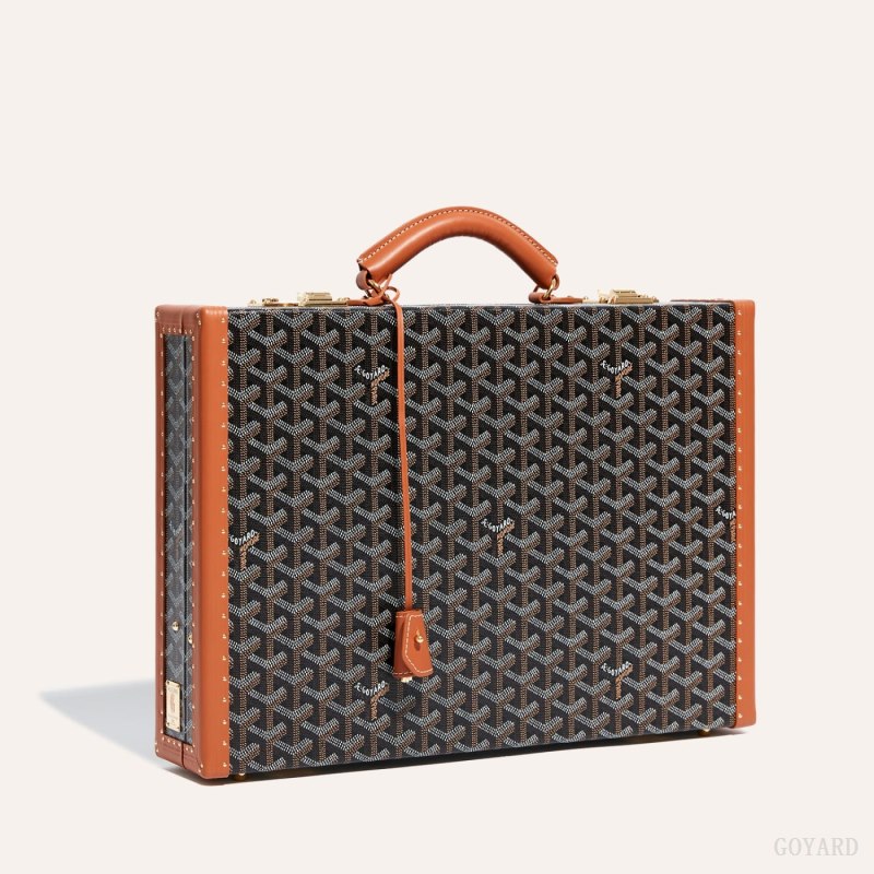 Goyard Manoir PM Document Case Bagasjepose Svarte Brune | GY-CDE5351