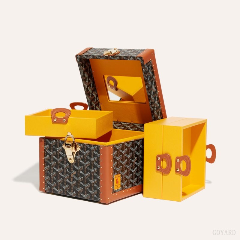 Goyard PARIS CASE Boxes Svarte Brune | GY-WML7798