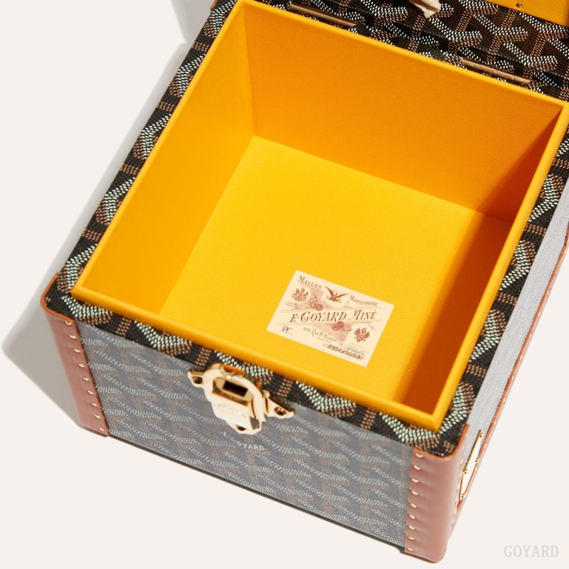 Goyard PARIS CASE Boxes Svarte Brune | GY-WML7798