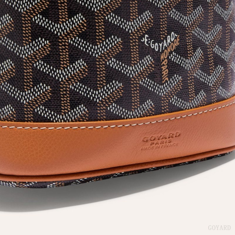 Goyard PETIT FLOT BUCKET BAG Skulderveske Svarte Brune | GY-SLE7466
