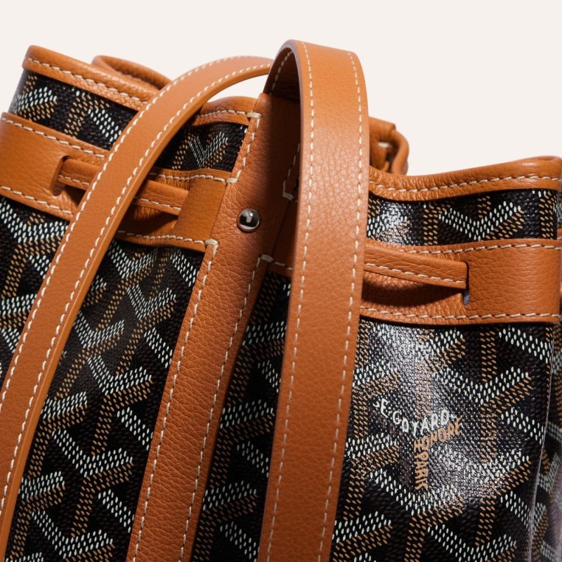 Goyard PETIT FLOT BUCKET BAG Skulderveske Svarte Brune | GY-SLE7466