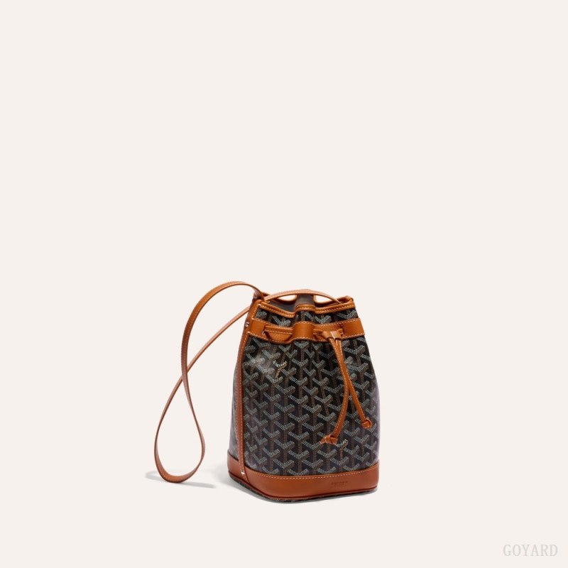 Goyard PETIT FLOT BUCKET BAG Skulderveske Svarte Brune | GY-SLE7466