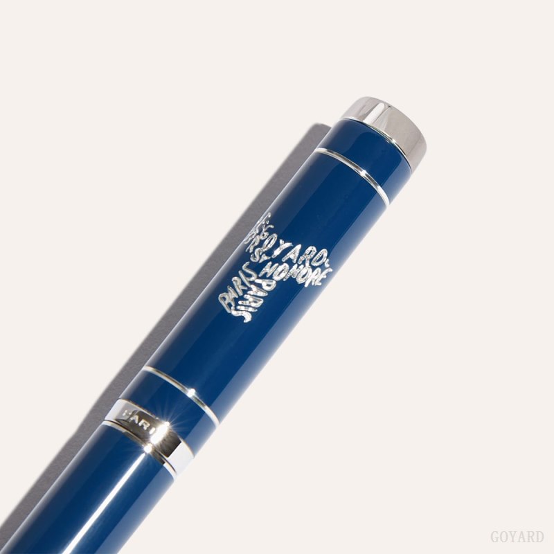 Goyard Rollerball Travel Pen Accessories Marineblå Blå | GY-CDJ8244