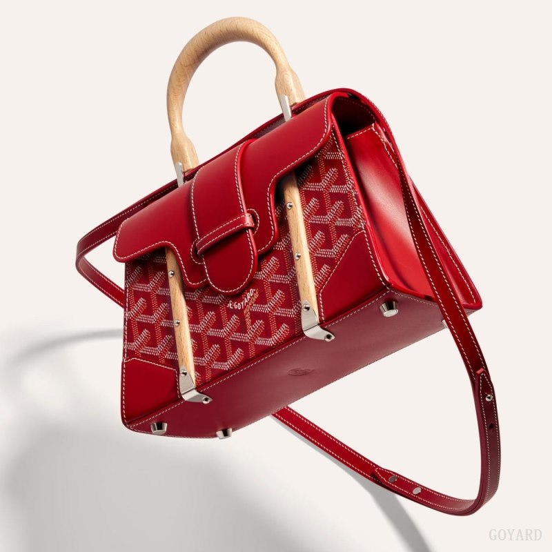 Goyard SAÏGON STRUCTURE MINI BAG Vesker Rød | GY-DIN0155