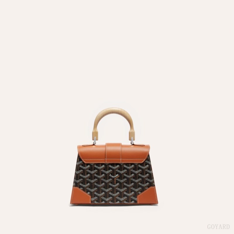 Goyard SAÏGON STRUCTURE MINI BAG Vesker Svarte Brune | GY-XDF3329