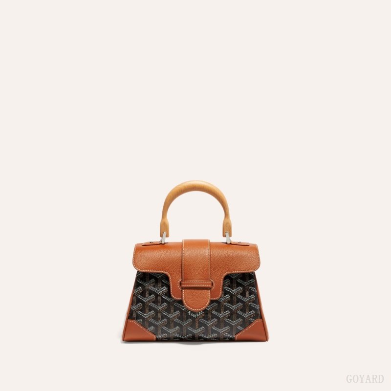 Goyard SAIGON SOUPLE MINI BAG Mini Vesker Svarte Brune | GY-NEX5284