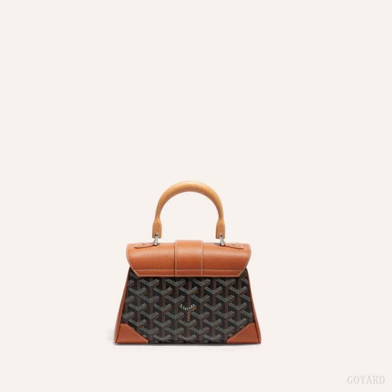 Goyard SAIGON SOUPLE MINI BAG Mini Vesker Svarte Brune | GY-NEX5284