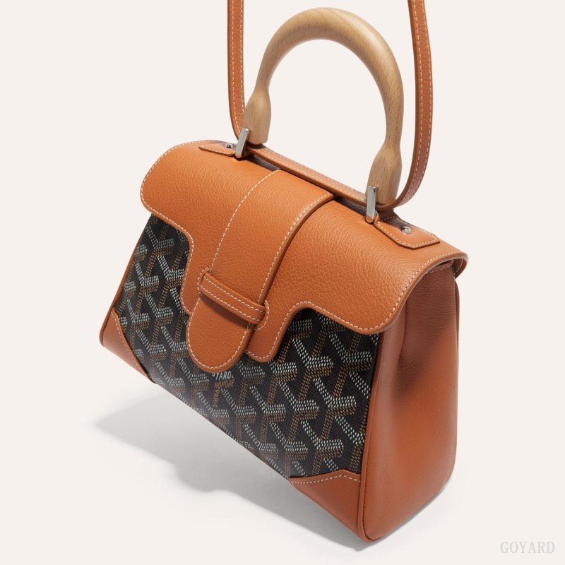 Goyard SAIGON SOUPLE MINI BAG Mini Vesker Svarte Brune | GY-NEX5284