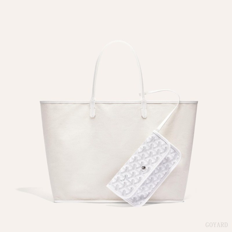 Goyard SAINT LOUIS PM BAG Tote Veske Hvite | GY-KYY4491