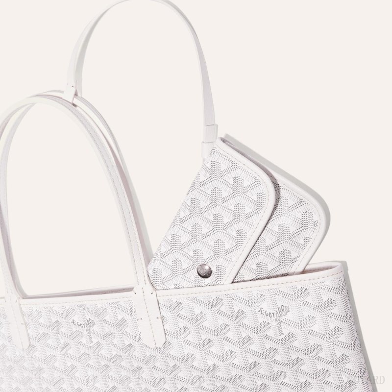 Goyard SAINT LOUIS PM BAG Tote Veske Hvite | GY-KYY4491