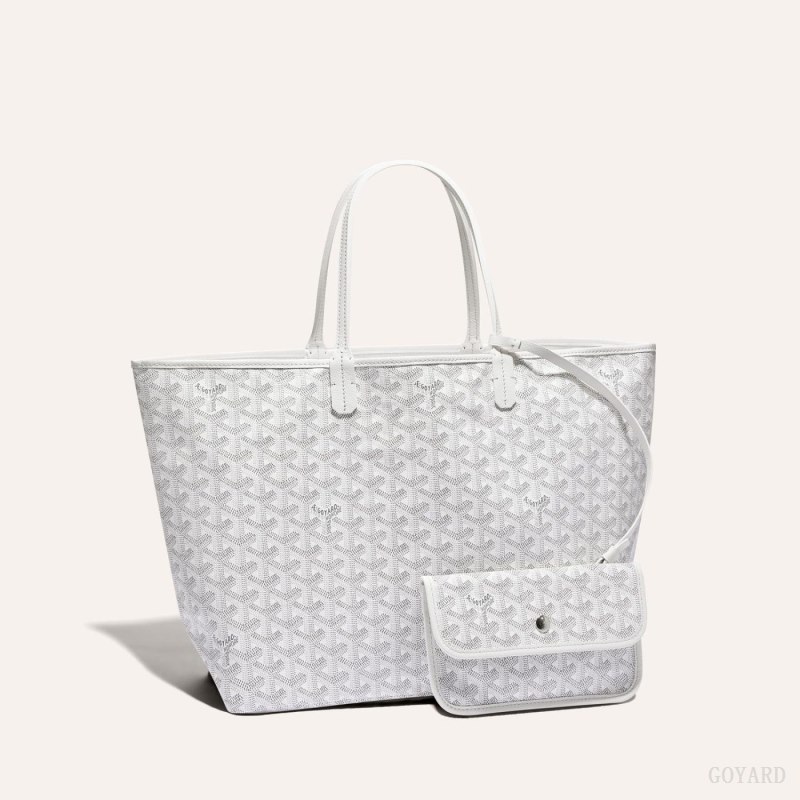 Goyard SAINT LOUIS PM BAG Tote Veske Hvite | GY-KYY4491