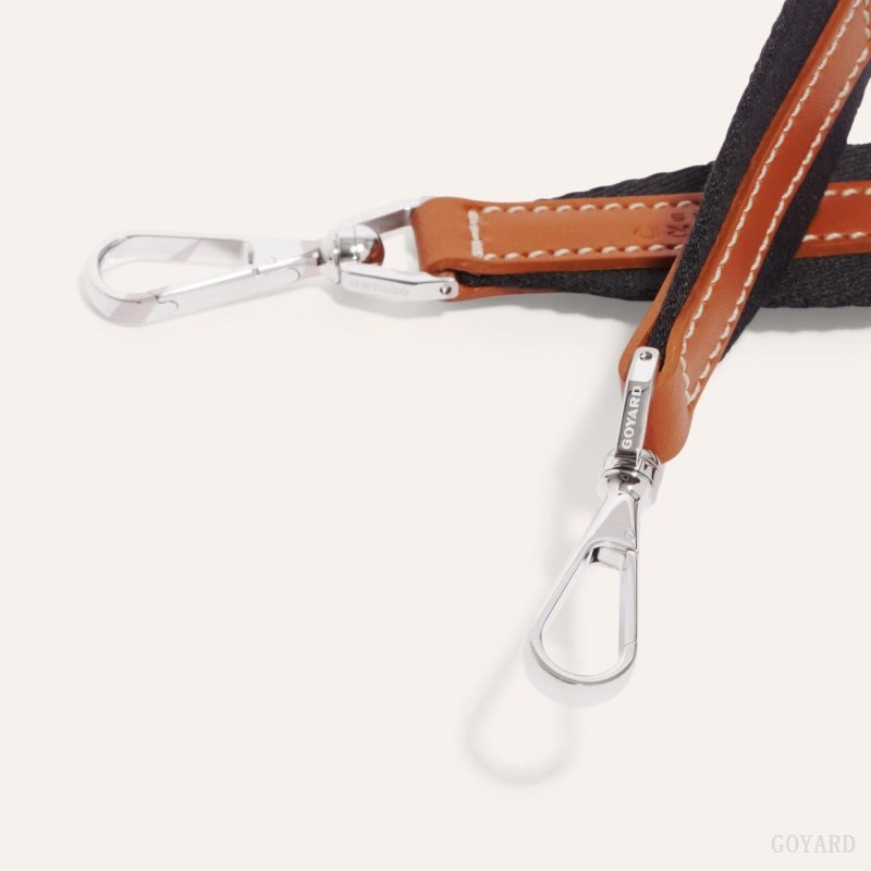 Goyard SANGLE PM STRAP Veskestropp Svarte Brune | GY-WEY0138