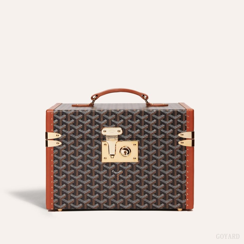Goyard SARDAIGNE VANITY CASE Boxes Svarte Brune | GY-BDU2380