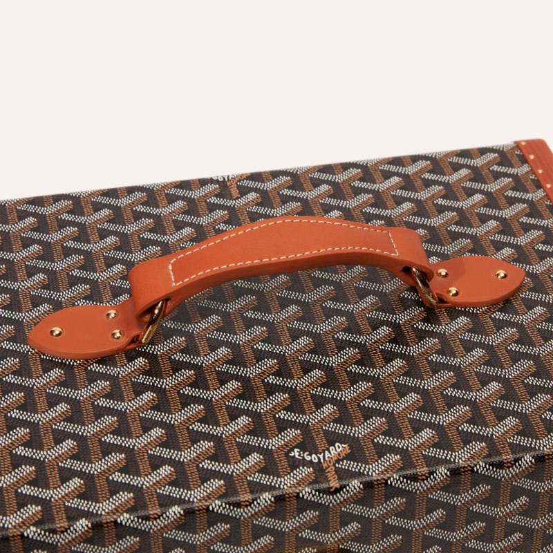 Goyard SARDAIGNE VANITY CASE Boxes Svarte Brune | GY-BDU2380