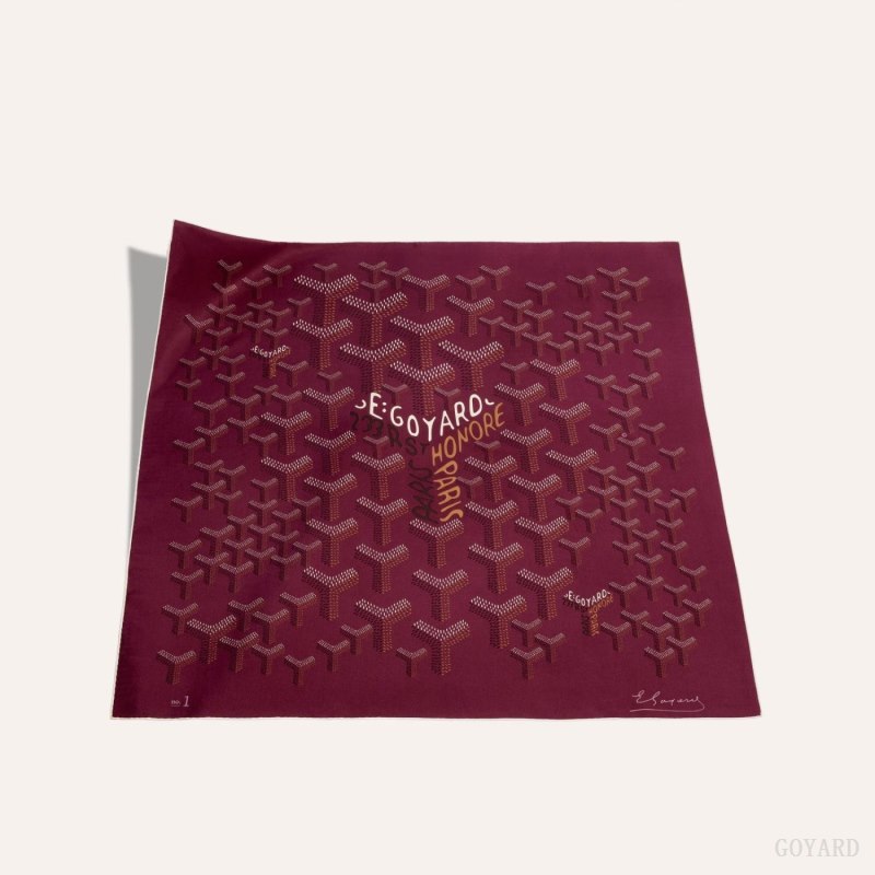 Goyard SCARF N°1 Skjerf Burgunder | GY-PME4630