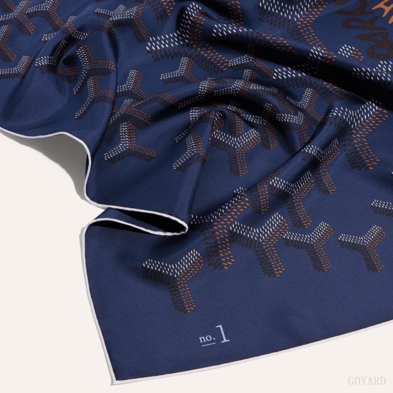 Goyard SCARF N°1 Skjerf Marineblå Blå | GY-DPV4737