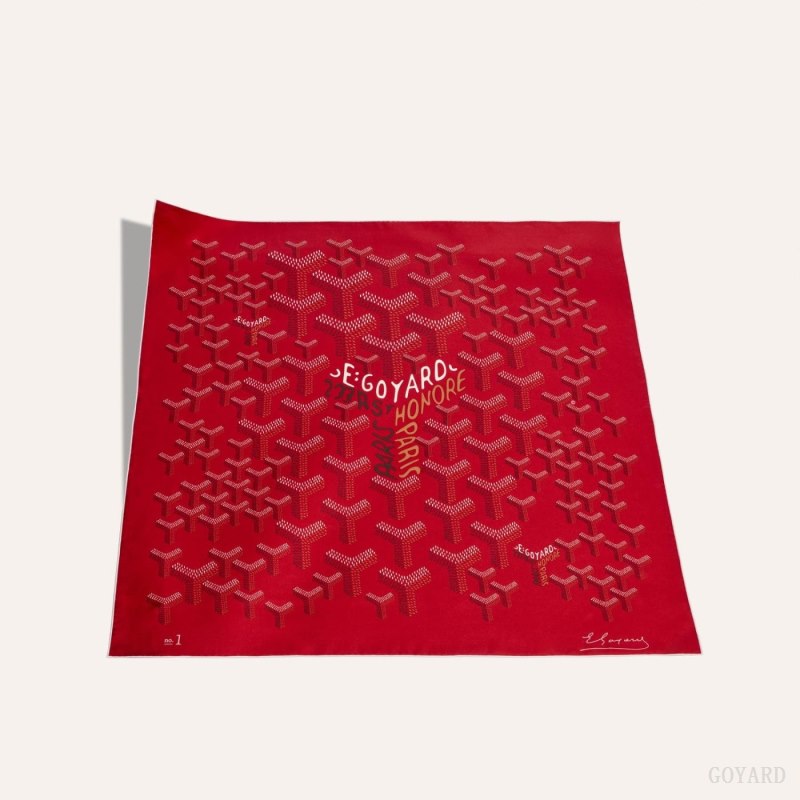 Goyard SCARF N°1 Skjerf Rød | GY-IBO6355