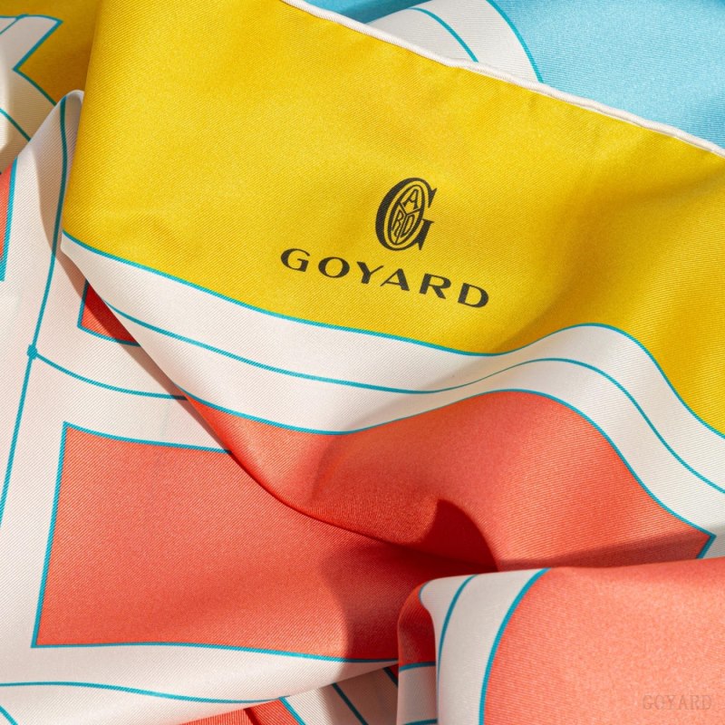 Goyard SCARF N°4 Skjerf Oransje Blå Gul | GY-MLS2919