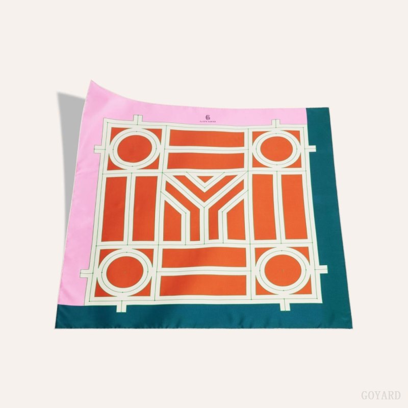 Goyard SCARF N°4 Skjerf Rosa Rød | GY-DRE8951